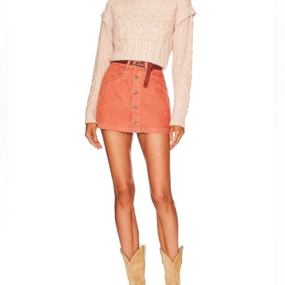 💕 HOSTPICK 💗 Free People NWT Corduroy Mini Skirt - Picture 2 of 9